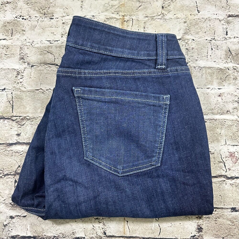 Lane Bryant Jeans Womens 16S Blue Straight High-rise Denim Pants Rocker Worker